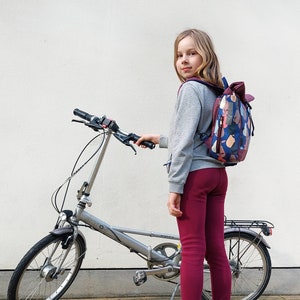 Bolsa / mochila pequena para bicicleta KOMBI 20 - 26'' para bicicletas infantis dobráveis em lona - modelo Peras azul