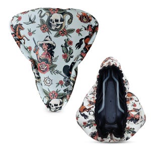 Bike Saddle Cover - Bicycle Seat Cushion Cover - Rain Protection, Tarp Waterproof Standard Size - Cowgirl