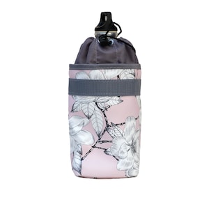 Flaschentasche für Lenker Vorbau-Tasche Cockpit Fahrradtasche für Bikepacking Lenkertasche Wasserdicht Snack bag - Design Magnolia