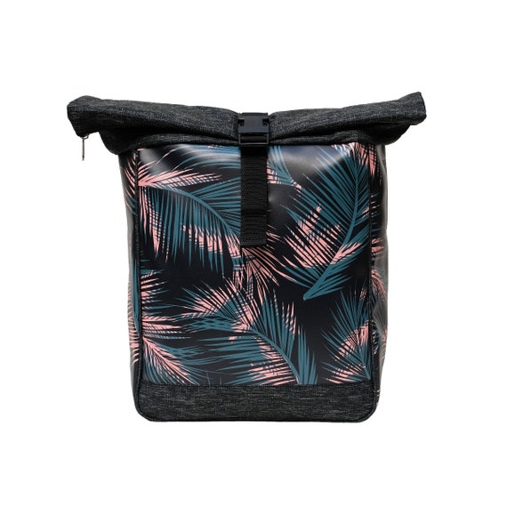 2in1 Fahrradtasche / Rucksack KOMBI aus bedruckter Plane - Gepcktasche fr  Frauen Wasserdicht Bike Panniers - Design Retro Palma - Etsy sterreich
