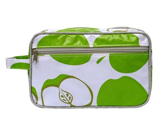 IKURI Make Up Bag Waterproof - Cosmetic Bag Toiletry Bag Fashion Bag Portable Organizer Beautycase Large Accessoires - Manzanas Green
