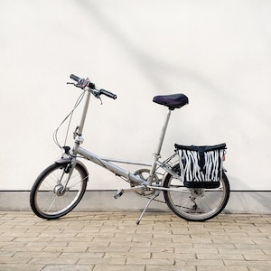 Petite sacoche de vélo 20 - 26'' étanche pour vélos d'enfants vélos pliants en bâche avec bandoulière - Modèle Zèbre