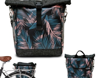 Bolsa para bicicleta portaequipajes de lona impermeable bolsa de