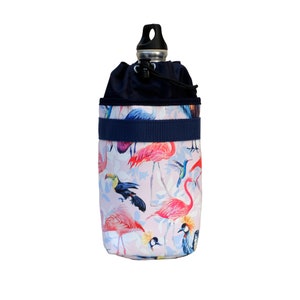 Flaschentasche für Lenker Fahrradtasche Lenkertasche  aus bedruckter Plane Wasserdicht Snack bag Bike Bag - Design Pajaros