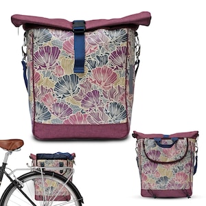 Suporte para alforje de bicicleta feito de lona - bolsa alforje para mulheres alforjes de bicicleta à prova d'água acessórios para bicicleta - Design Veranillo