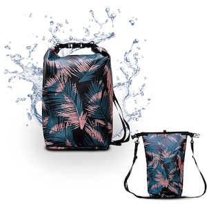 Drybag Packsack Wetbag Tasche für SUP Surf Kayak Outdoor Rucksack Schwimmtasche Strand Wasserdicht aus Plane - Retro Palma