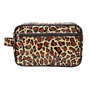 Neceser impermeable - Neceser para maquillaje para llevar de tela impermeable Neceser para artículos de tocador Neceser Neceser Estuche para cosméticos - Leopardo