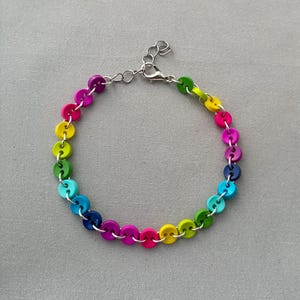 Pulsera de botones mini: botones diminutos de colores brillantes