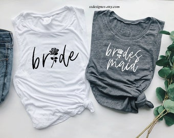 wedding shirts for bride and bridesmaids