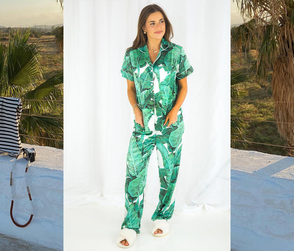 Tropical print pyjamas sale