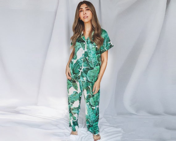 Monogram silk pajamas hotsell