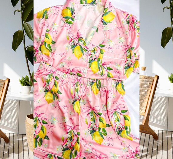 Pigiama di raso di lusso, pigiami personalizzati, pigiama in raso