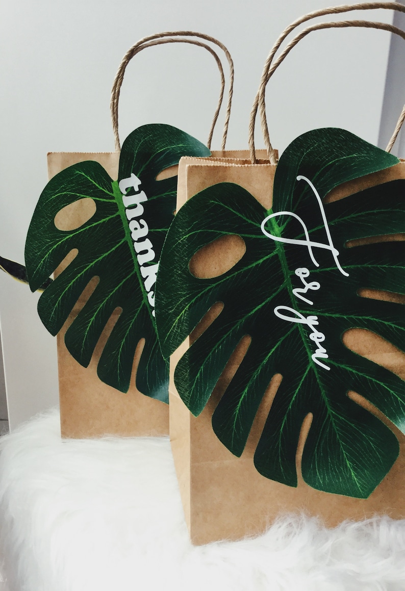 tropical leaf tag gift tag gift tags tropical leaves leaf gift tag custom gift tag wedding favors tropical wedding tropical leaf