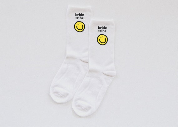 bridesmaid socks, bride socks, custom wedding socks, wedding socks, wedding favors, custom calf socks, MOH gift, custom white socks, bride