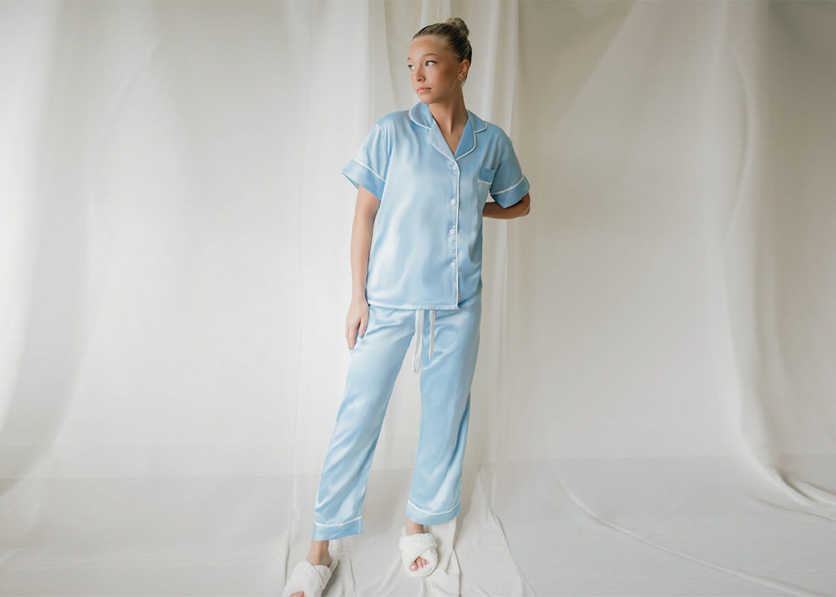 Light blue pajamas hotsell