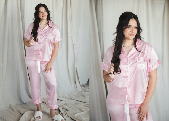 pink bow pajamas, pink silk pants, pink ribbon pajamas, pajama pants, pink satin pajamas, pink silk pajama pants, bow pajamas, custom pjs