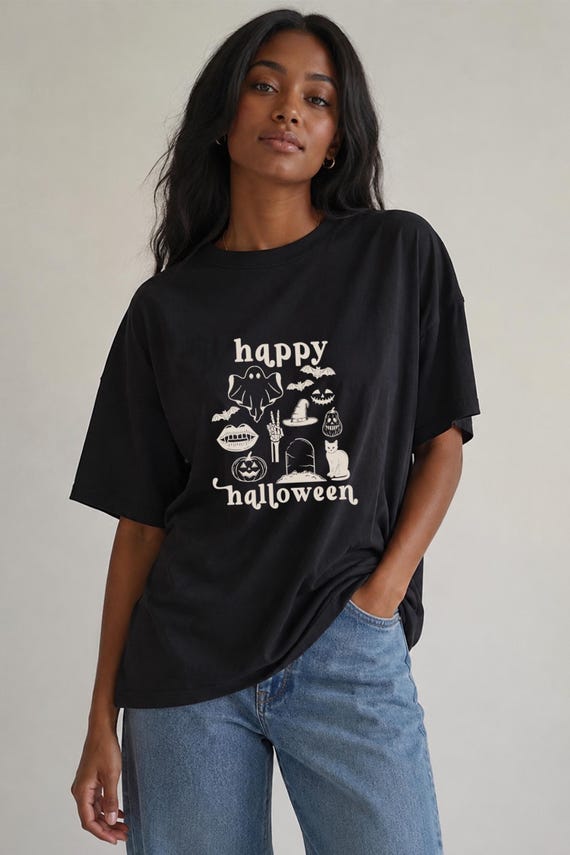 Cute Halloween Shirt, Women’s Spooky Graphic Tee, Fall Festival Outfit, Halloween Party Top