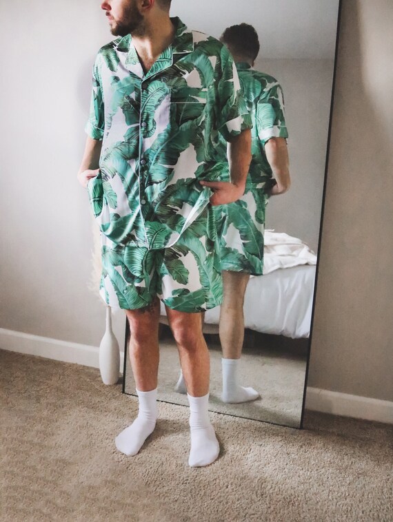 bridesman, bridesman shirt, tropical shorts, men's pajamas, wedding pajamas, tropical pajamas, groomsmen gift, best man, men's shorts, groom