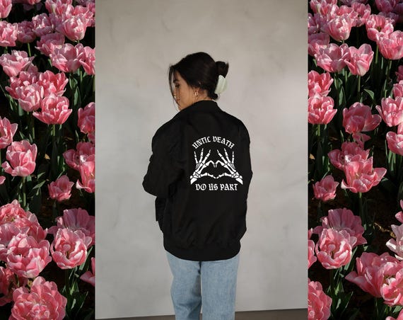 Til Death do us part Jacket, wedding bomber jacket, gothic wedding, wedding jacket, until death shirt, wedding gift, bride, bachelorette