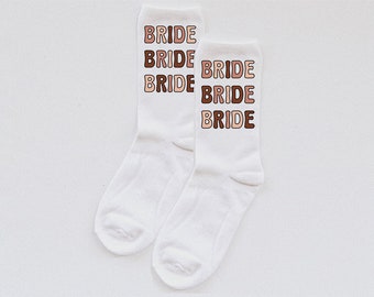 bride socks, bridesmaid, custom crew socks, wedding socks, wedding favors, custom socks, calf socks, crew socks, custom, white socks, brde