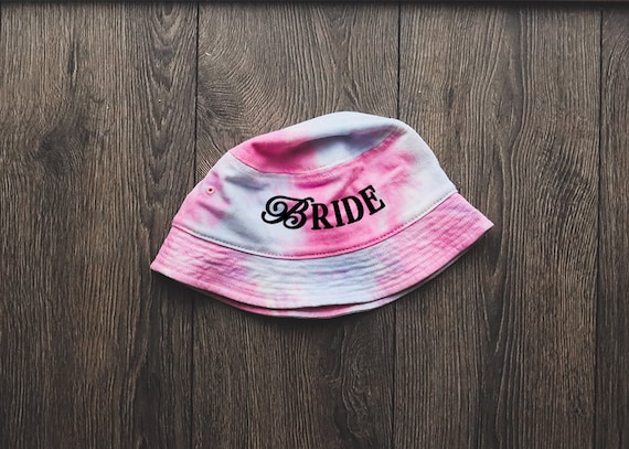 women's bucket hat, tie dye bucket hat, custom hat, bridesmaid favors, bridesmaid gifts, bridesmaid proposal, bach party, pink bucket hat