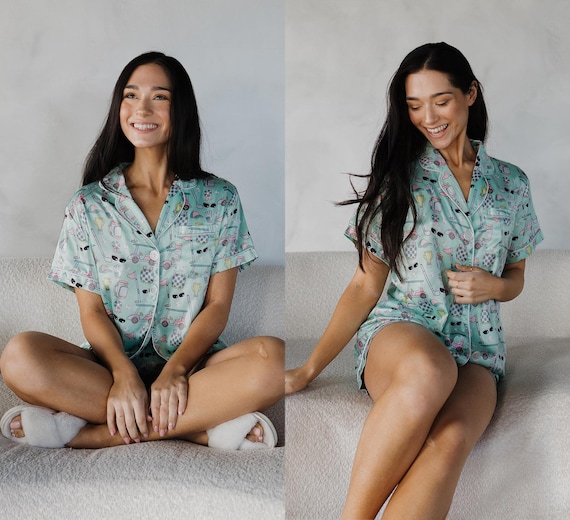 Fun & Playful Women's Loungewear Set, Luxe Golf Print PJ Set, Chic Loungewear, Trendy Women's Sleepwear, Golf Print Pajamas, Golf Lover