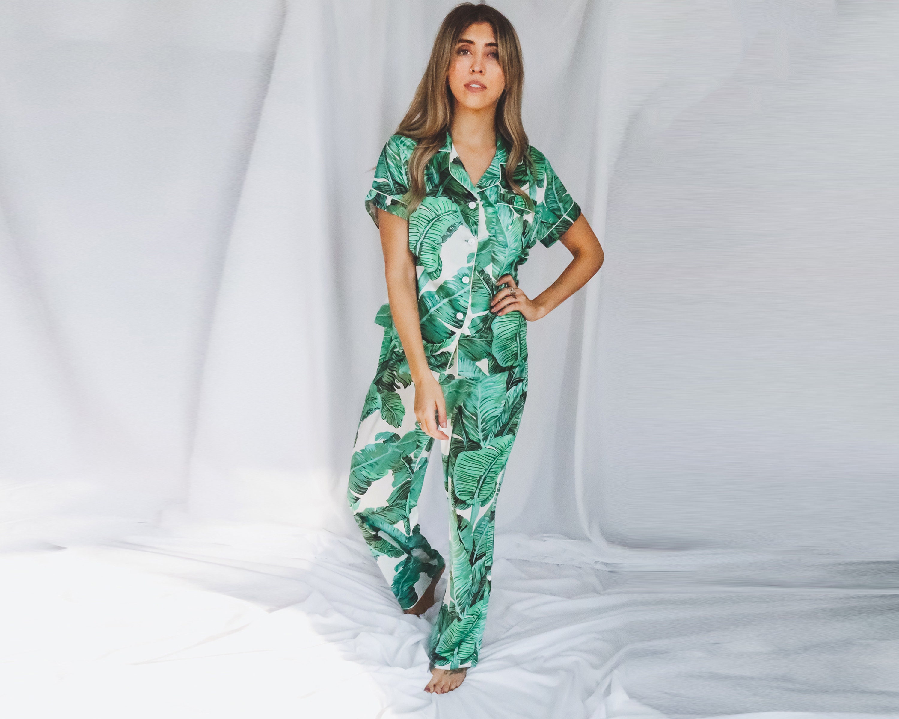 Palm pajama set hot sale