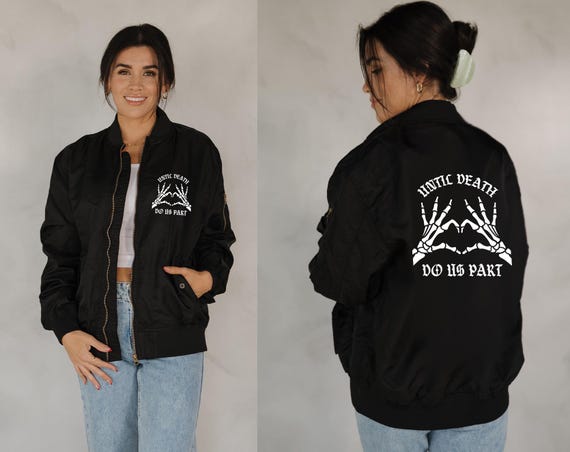 Til Death do us part Jacket, wedding bomber jacket, just married, wedding jacket, until death shirt, wedding gift, bride, gothic wedding