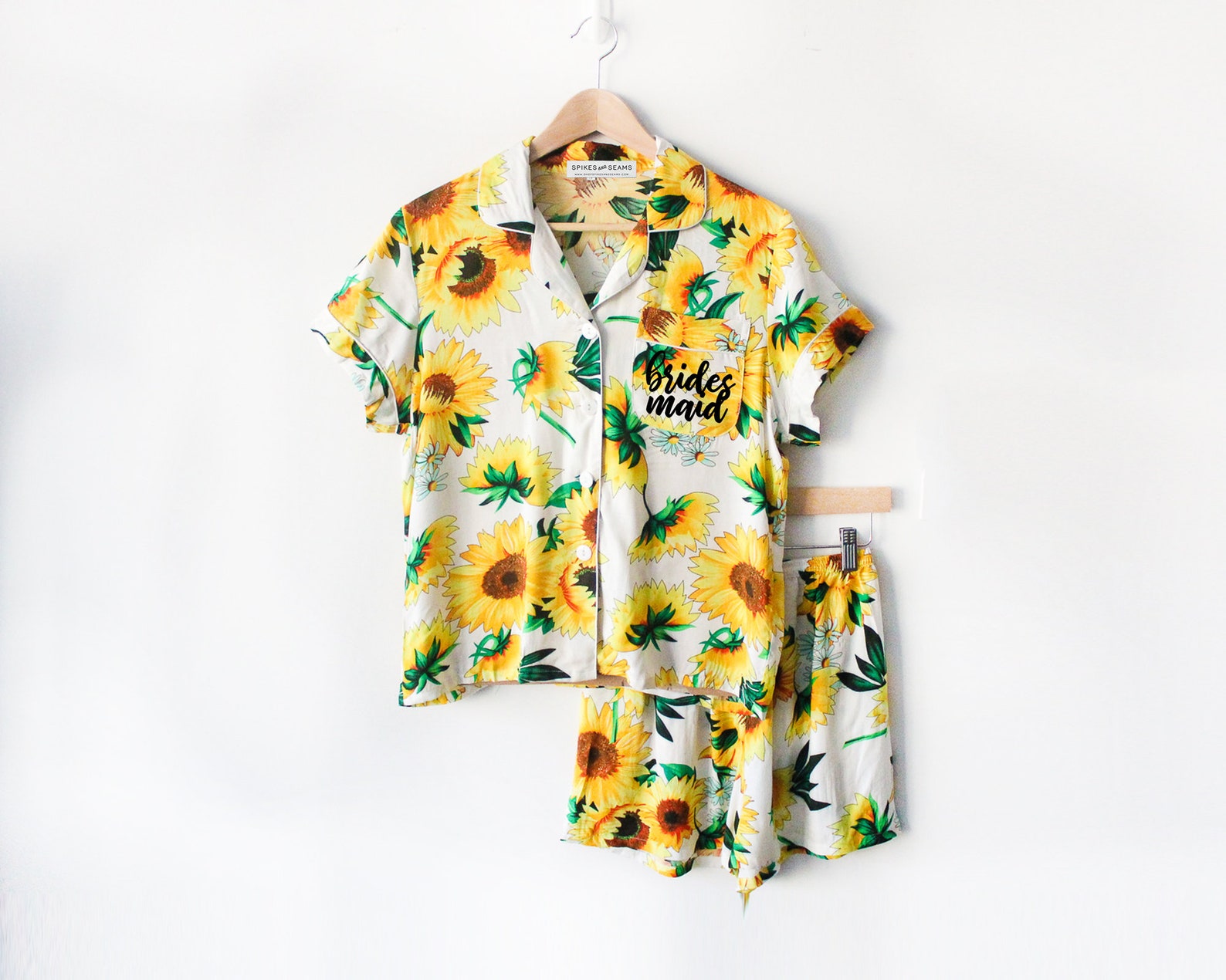 Sunflower Pajamas Sunflower Pajama Set Monogram Pajamas Etsy