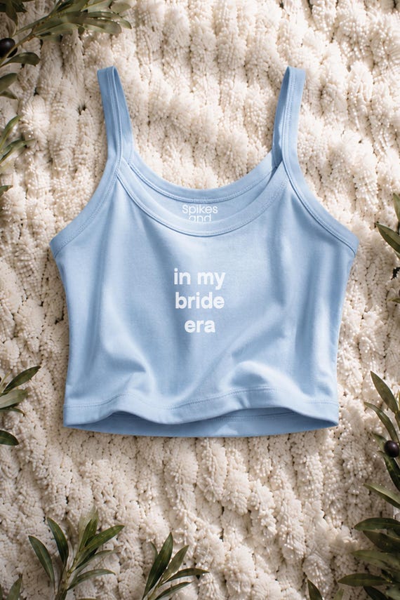 Personalized Bride Tank Top, Custom Wedding Shirt, Something Blue Bridal Gift, Bachelorette Party Outfit