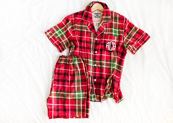 custom Plaid pajamas, Christmas pajamas, family pajamas, holiday pajamas, Xmas pajamas, custom Christmas pajamas, matching family pajamas