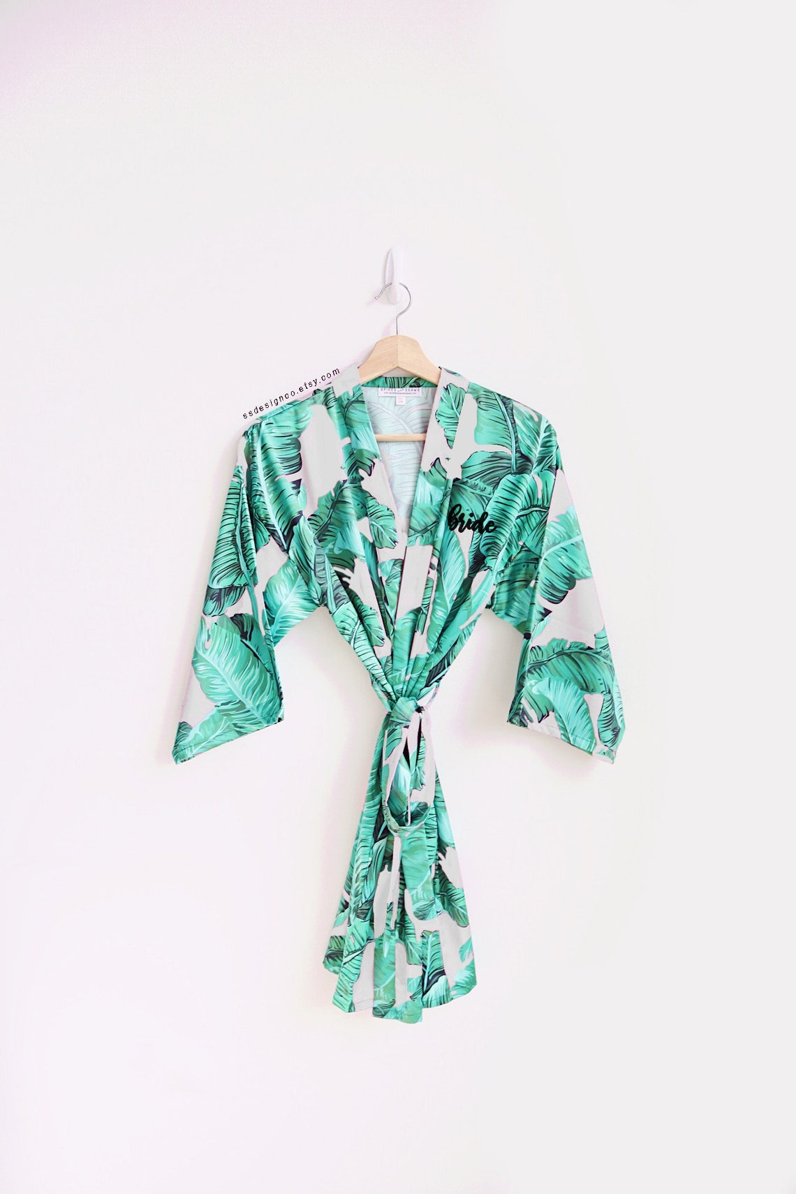 Palm Leaf Hawaiian Print Pattern Women's Robe