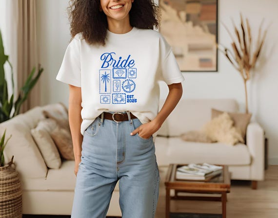 Coastal Bride Tee, Coastal Bridal Party Shirts, Beachy Bride Tee, Nautical Bachelorette Party, Bride & Babe Tees, Bridesmaid Matching Tees