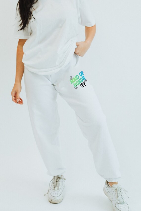 maid of honor sweats, MOH sweatpants, Maid of honor proposal, bachelorette party sweats, engagement, bridesmaid proposal, wedding sweatpants