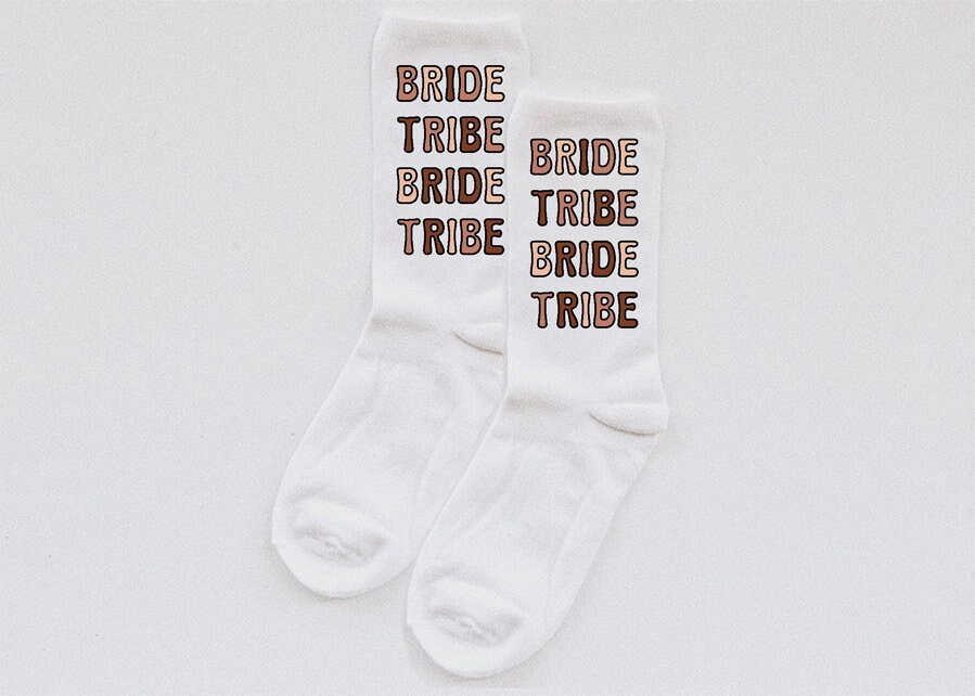 bridesmaid socks, bride, custom crew socks, wedding socks, wedding ...