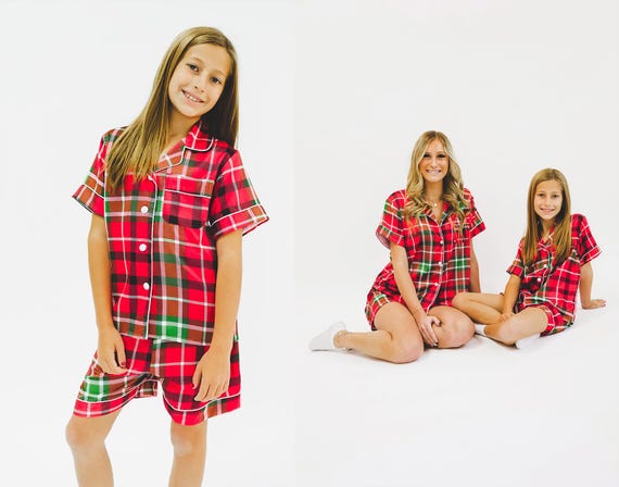 Plaid pajamas, Christmas pajamas, family pajamas, custom matching pajamas, Xmas pajamas, custom Christmas pajamas, matching family pajamas