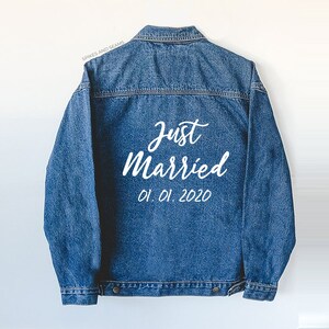 Gerade Verheiratet Jeansjacke Benutzerdefinierte Jacke Etsy