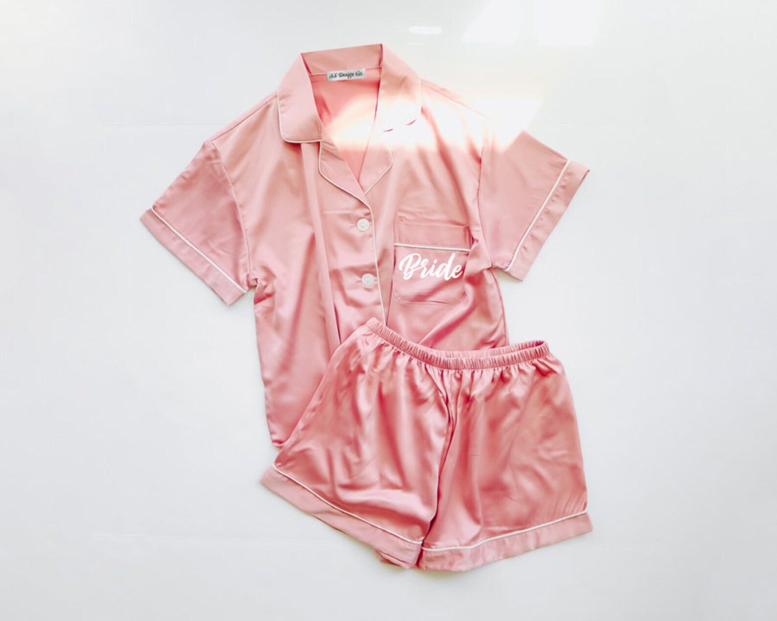 Satin pajamas silk pajamas monogram pajamas bridal party Etsy