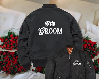 hubby bomber jacket, groom wedding gift, groomsmen jacket, wedding shower gift, custom wedding jacket, men's bomber jacket, custom coat