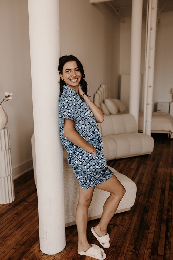 evil eye pajamas, eye print pajamas, spriritual pajamas, pattern pajamas, bride, birthday girl, monogram pajamas, spiritual gift, evil eye