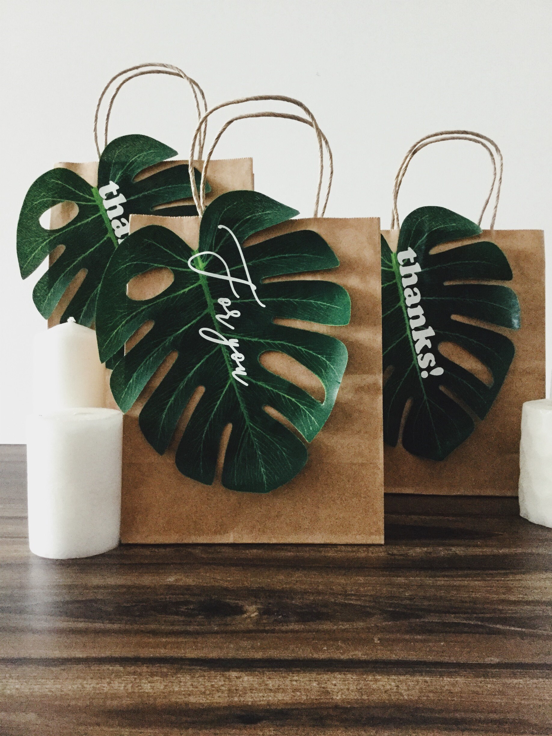 leaf gift tag, tropical leaf tag, custom gift tag, gift tag, tropical…