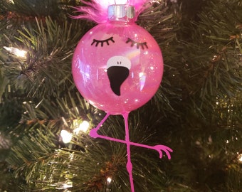 Flamingo Ornament Etsy