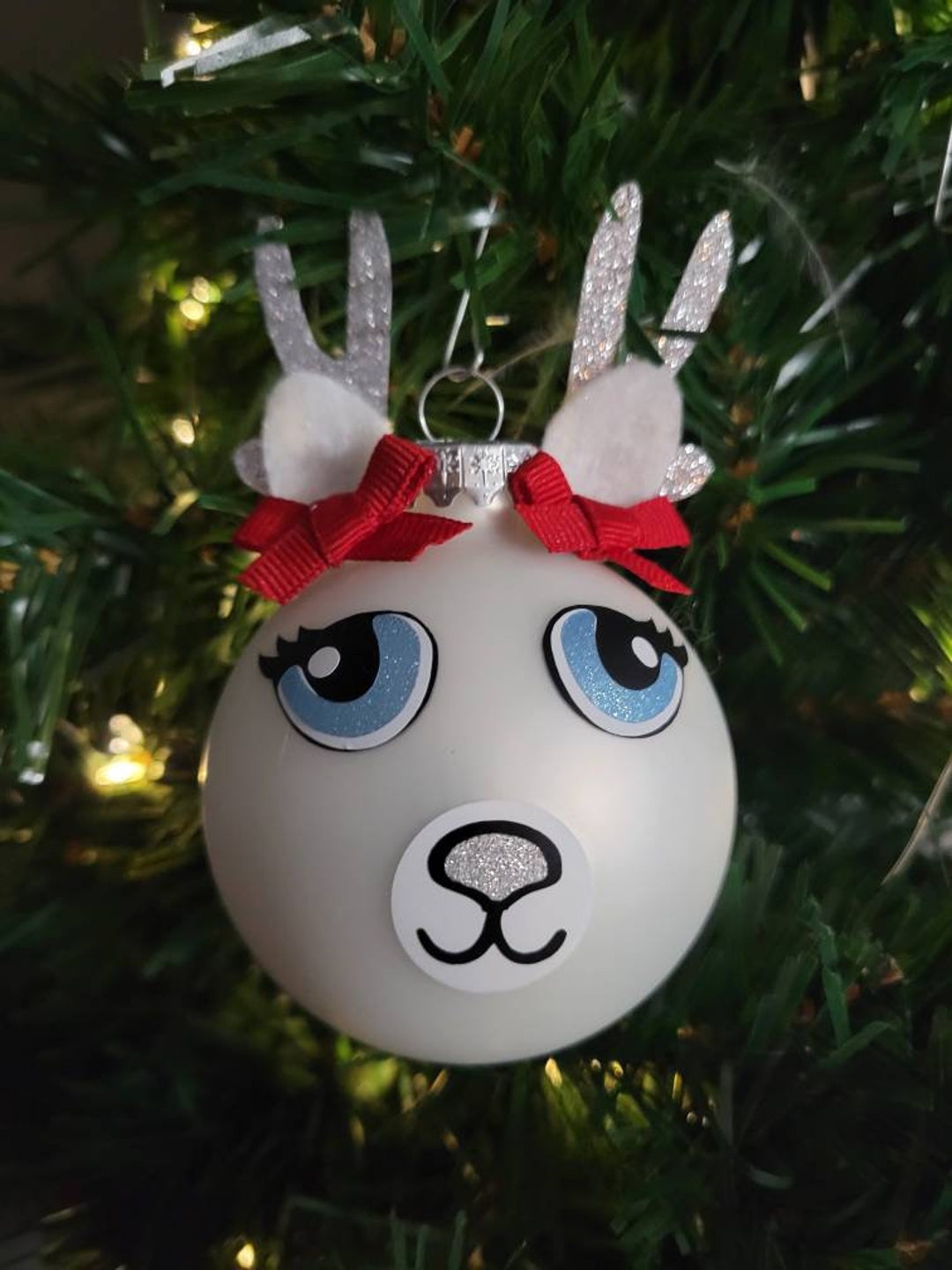 Reindeer Ornament Etsy