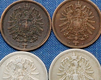 125+ Years Old - 10 Coins From Germany - All 1800's - You Receive 10 Coins