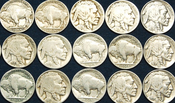 Buffalo Nickels 1920 to 1929 PDS Choose Date / Mintmark / Grade 1920, 1921,  1923, 1924, 1925, 1926, 1927, 1928, 1929 