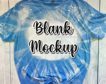 Bleached Gildan Softstyle Heather Royal Blue Mockup 6400 G640 *Instant Digital Download* JPG, Adult Mock Up