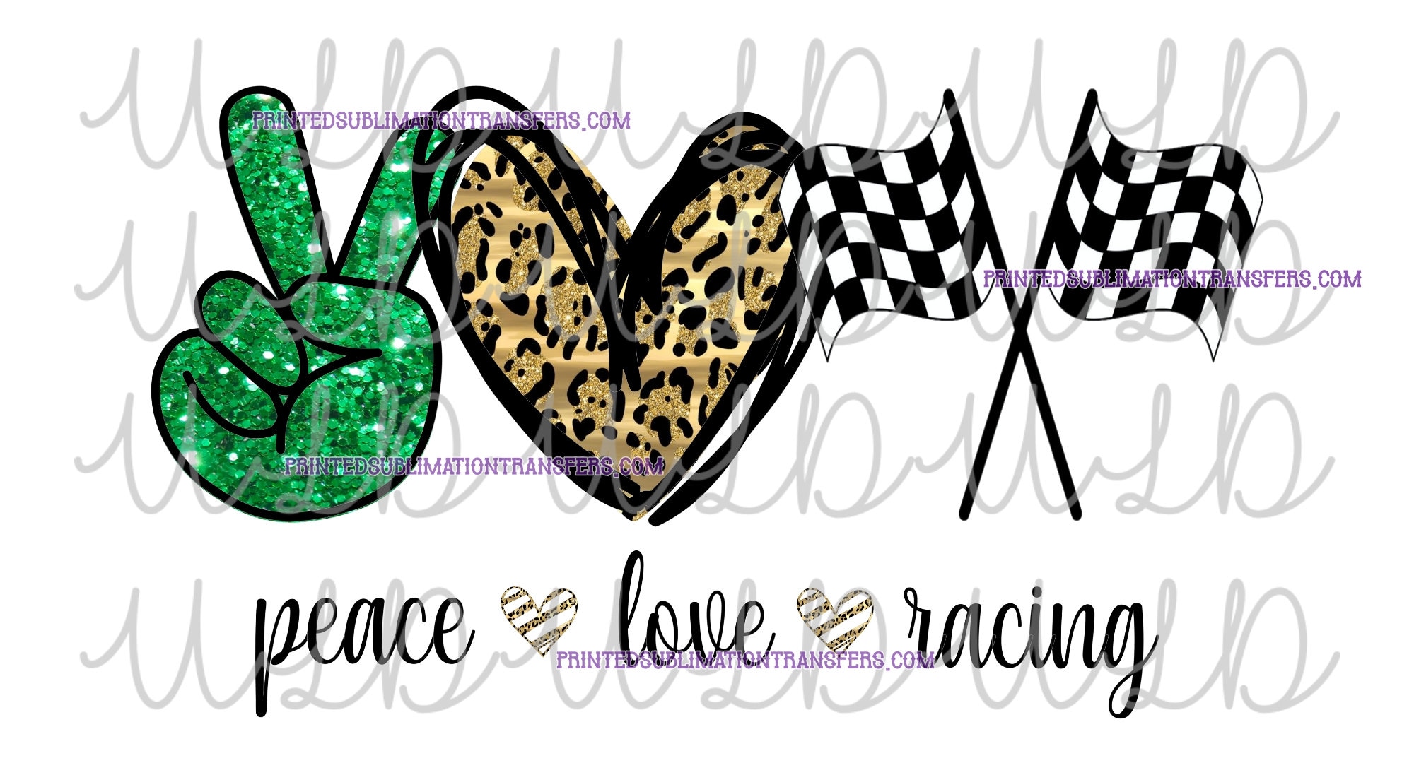 Peace Love Racing Vector Peace Love Racing Green PNG Sublimation, Water Slide Design *instant ...