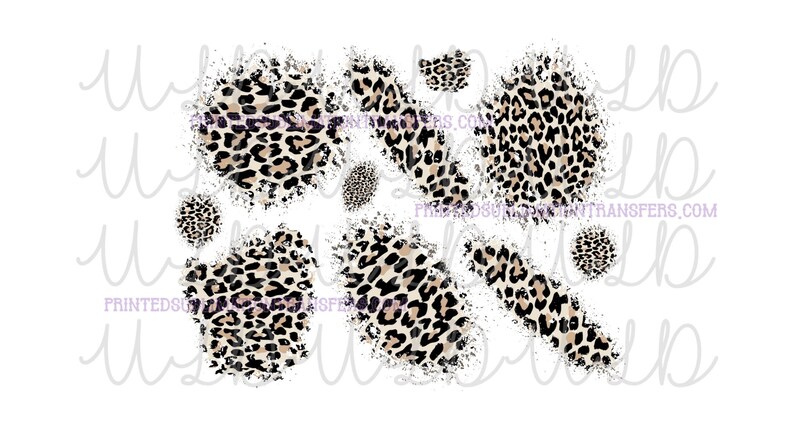 Distressed Patches Leopard #2 PNG Sublimation, Water Slide Design ...
