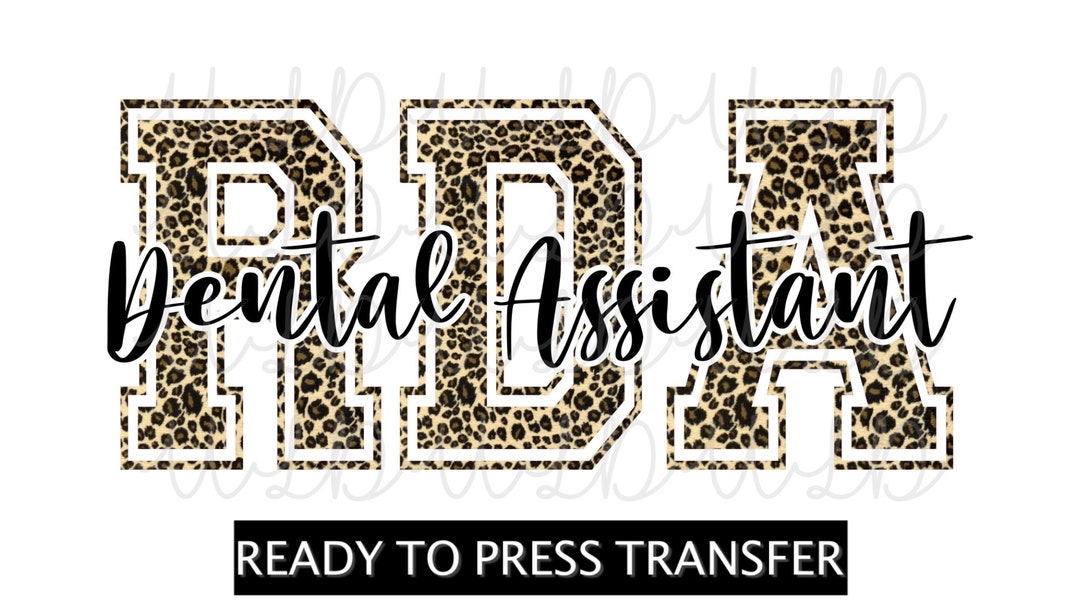 Printable Rda Sticker RDA Dental Assistant Sublimation *READY to PRESS* Print Transfer ...