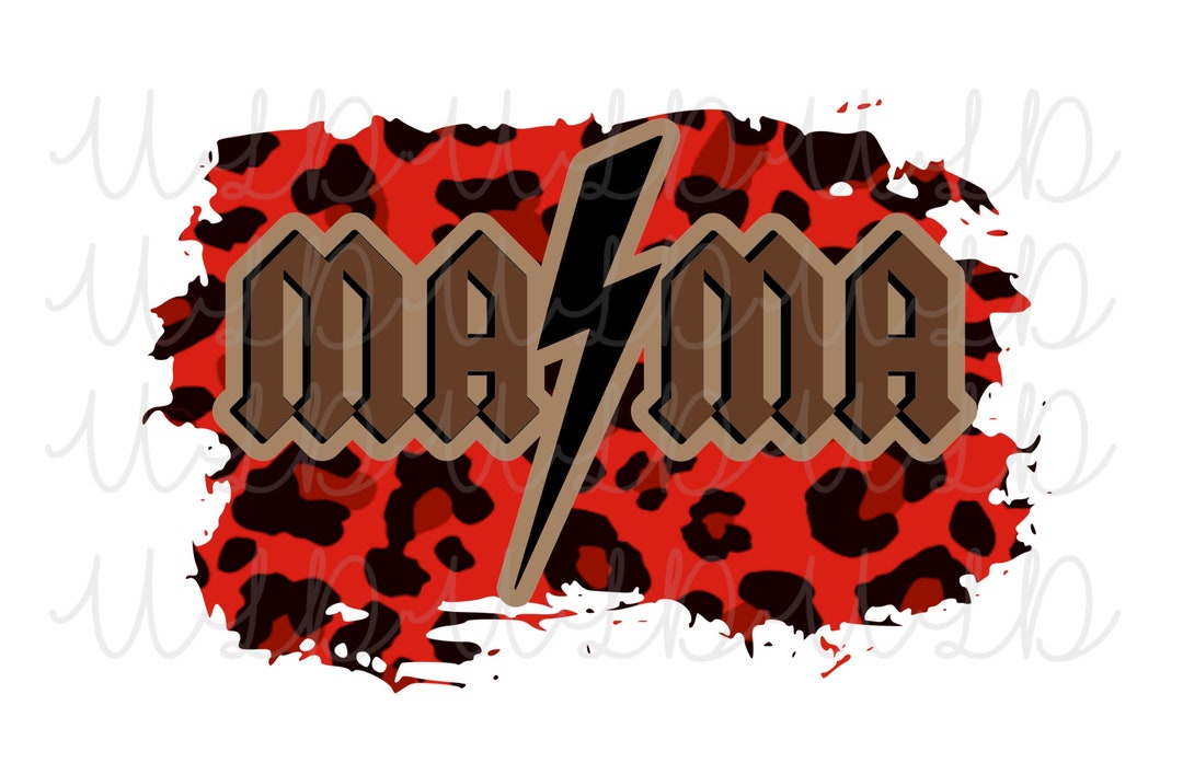 Mama Leopard PNG Digital Design for Screens or Sublimation *instant ...